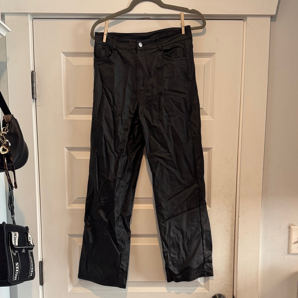 Black Straight-Leg Pants